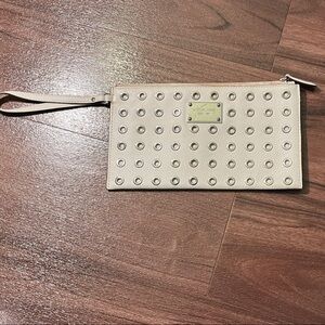 Michael Kors Cream Studded Clutch